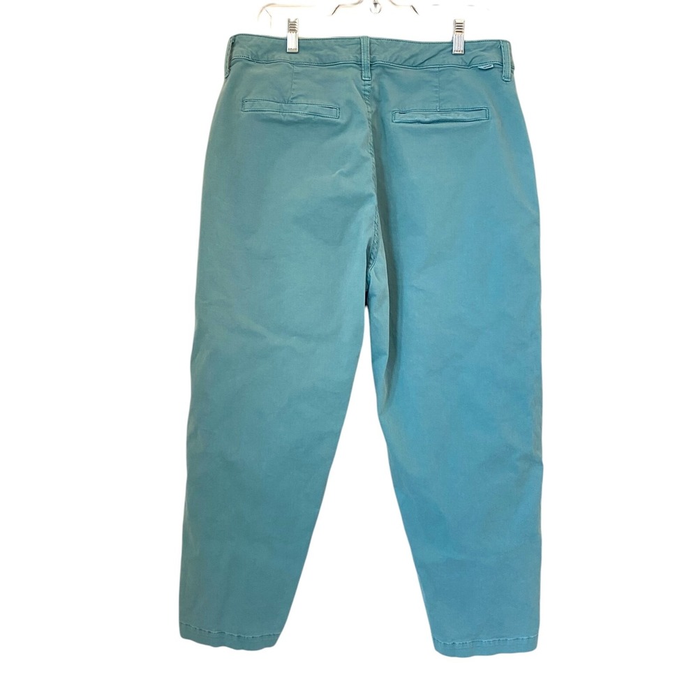 MOTHER The Catch All Prep Ankle Pants Nile Blue‎ Size 32 Cropped Relaxed Fit USA